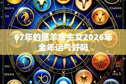67年的属羊命主女2026年全年运气好吗