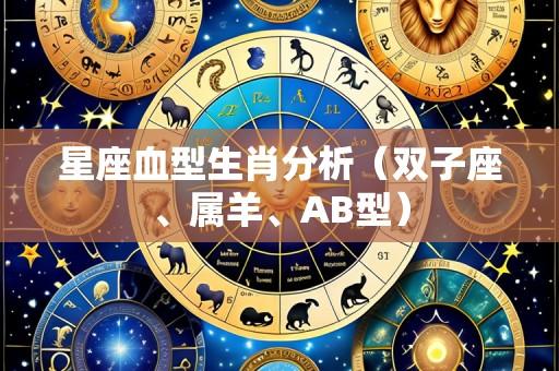星座血型生肖分析(双子座、属羊、AB型)