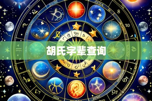 胡氏字辈查询