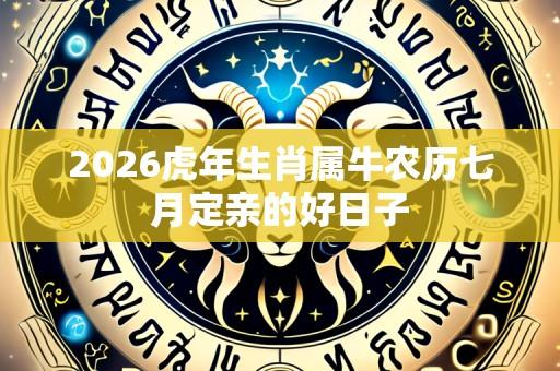 2026虎年生肖属牛农历七月定亲的好日子