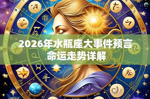 2026年水瓶座大事件预言 命运走势详解