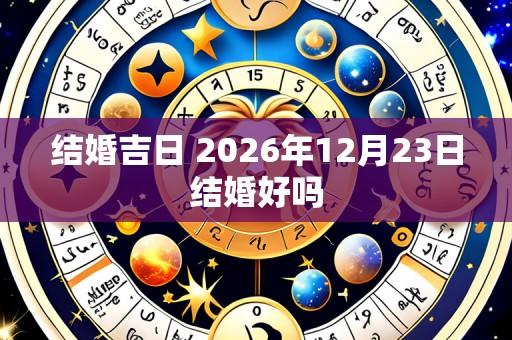 结婚吉日 2026年12月23日结婚好吗