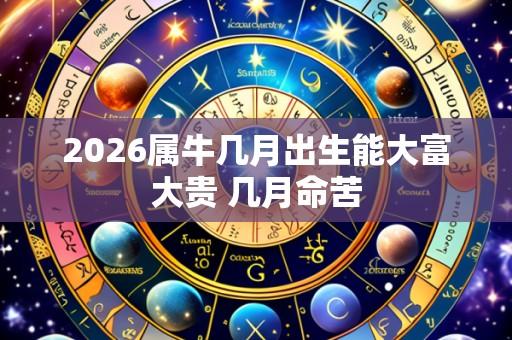 2026属牛几月出生能大富大贵 几月命苦
