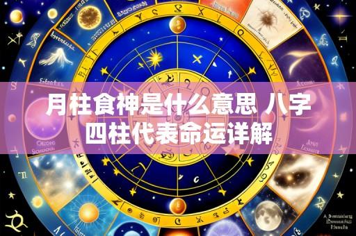 月柱食神是什么意思 八字四柱代表命运详解