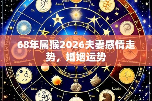 68年属猴2026夫妻感情走势，婚姻运势