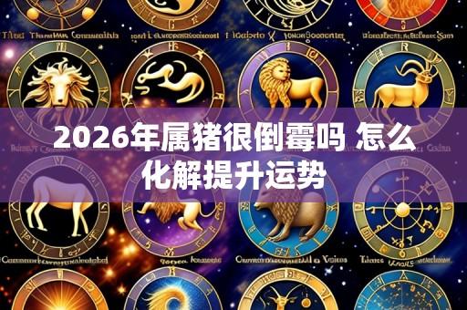 2026年属猪很倒霉吗 怎么化解提升运势