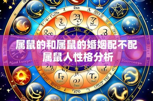 属鼠的和属鼠的婚姻配不配 属鼠人性格分析