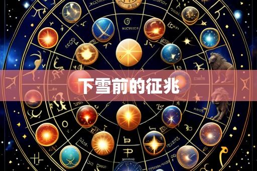 下雪前的征兆