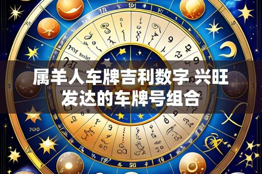 属羊人车牌吉利数字 兴旺发达的车牌号组合