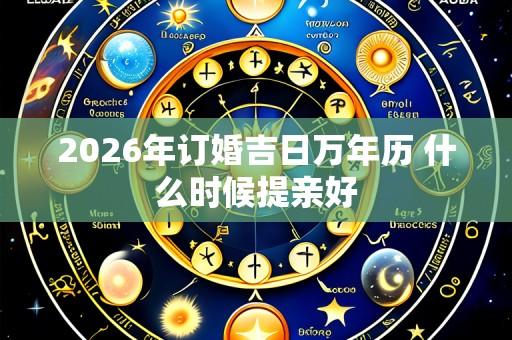 2026年订婚吉日万年历 什么时候提亲好