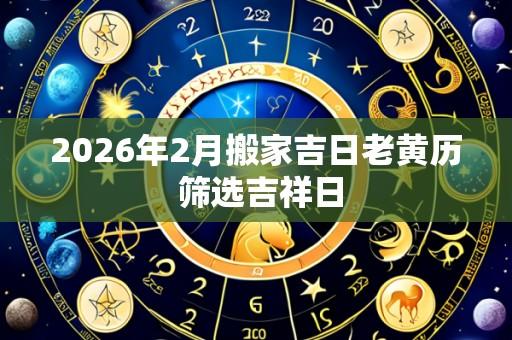 2026年2月搬家吉日老黄历 筛选吉祥日