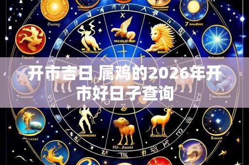 开市吉日 属鸡的2026年开市好日子查询