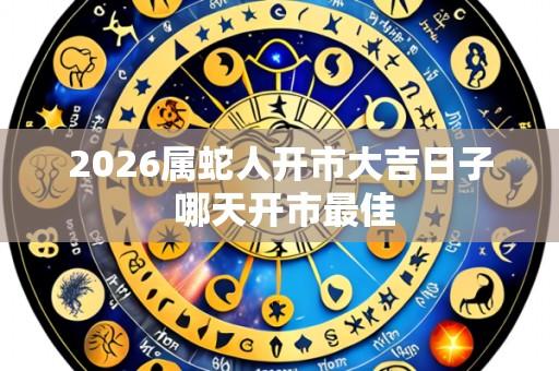 2026属蛇人开市大吉日子 哪天开市最佳