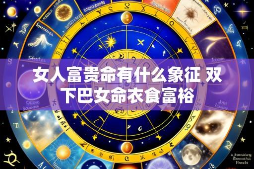 女人富贵命有什么象征 双下巴女命衣食富裕