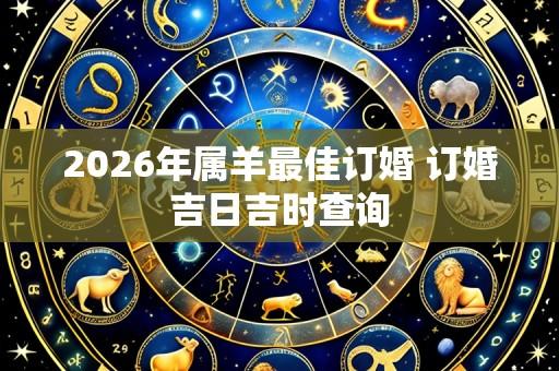 2026年属羊最佳订婚 订婚吉日吉时查询