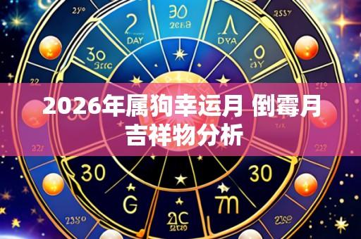 2026年属狗幸运月 倒霉月 吉祥物分析