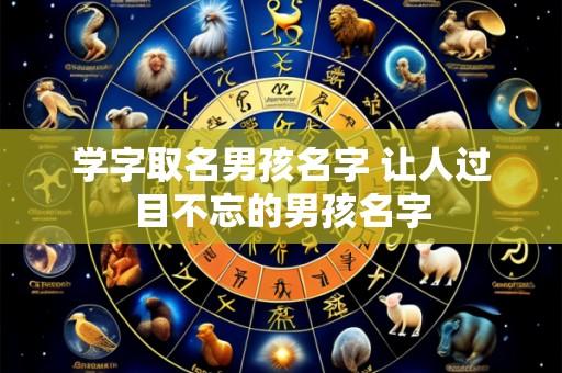 学字取名男孩名字 让人过目不忘的男孩名字