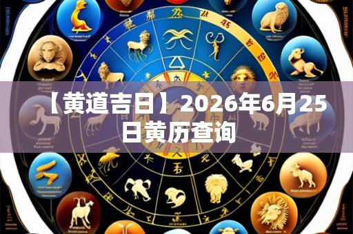 【黄道吉日】2026年6月25日黄历查询