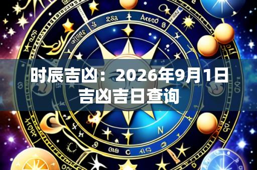 时辰吉凶:2026年9月1日吉凶吉日查询