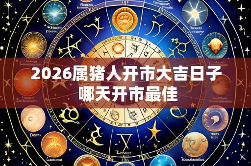 2026属猪人开市大吉日子 哪天开市最佳