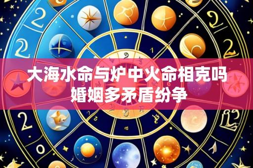 大海水命与炉中火命相克吗 婚姻多矛盾纷争
