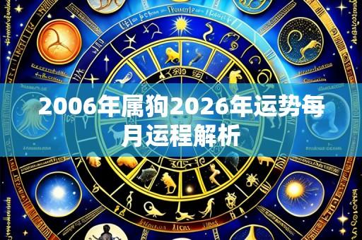 2006年属狗2026年运势每月运程解析