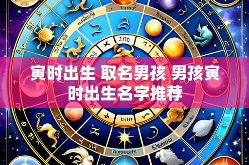 寅时出生 取名男孩 男孩寅时出生名字推荐
