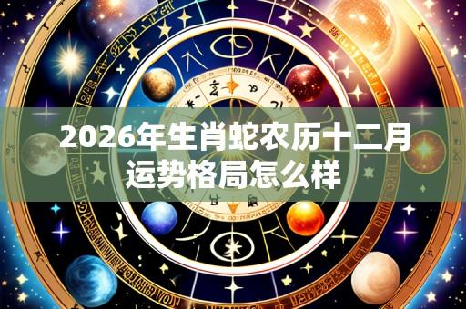 2026年生肖蛇农历十二月运势格局怎么样