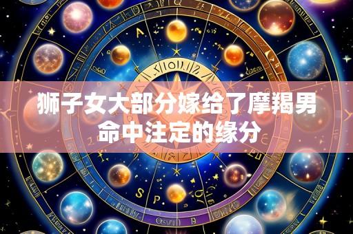 狮子女大部分嫁给了摩羯男 命中注定的缘分
