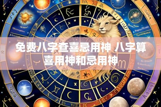 免费八字查喜忌用神 八字算喜用神和忌用神