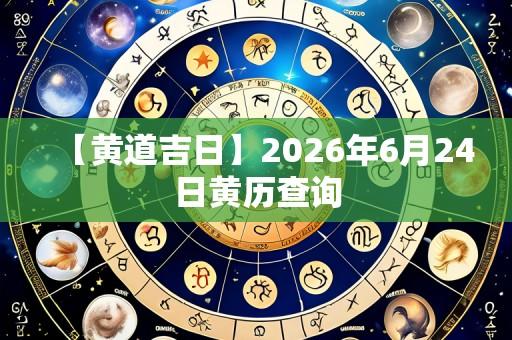 【黄道吉日】2026年6月24日黄历查询