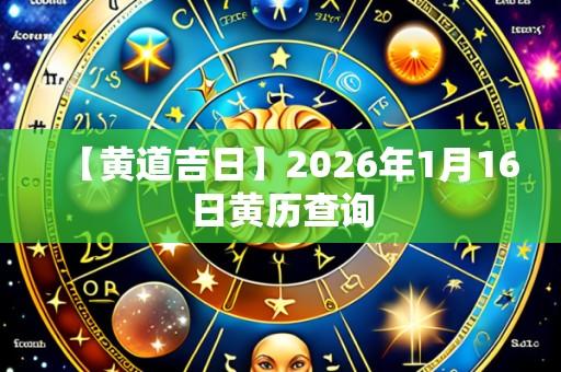 【黄道吉日】2026年1月16日黄历查询