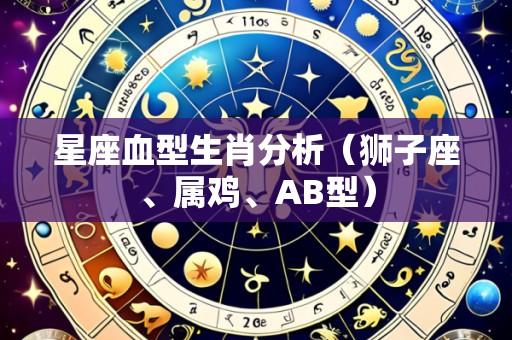 星座血型生肖分析(狮子座、属鸡、AB型)