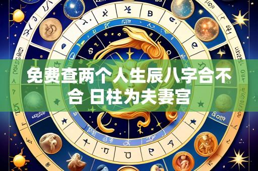免费查两个人生辰八字合不合 日柱为夫妻宫