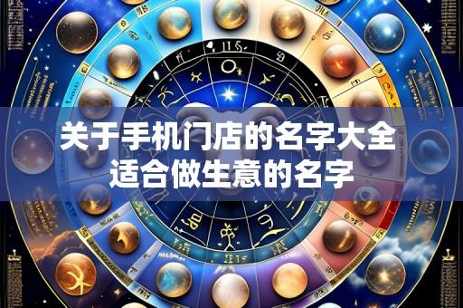 关于手机门店的名字大全 适合做生意的名字