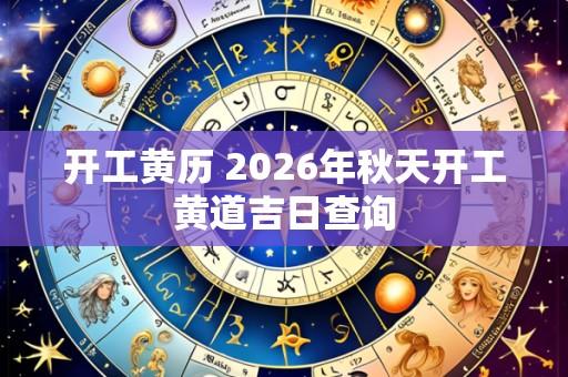 开工黄历 2026年秋天开工黄道吉日查询