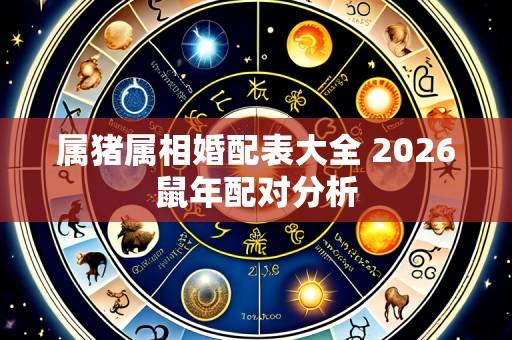属猪属相婚配表大全 2026鼠年配对分析
