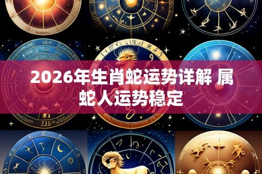 2026年生肖蛇运势详解 属蛇人运势稳定