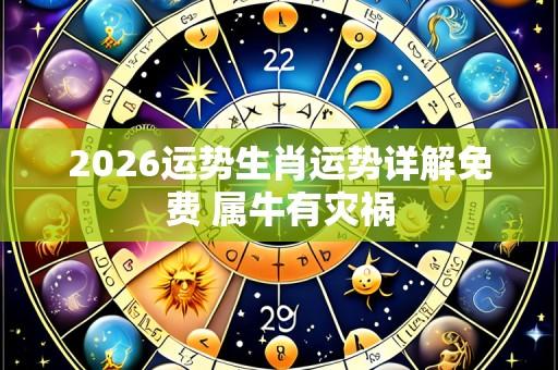 2026运势生肖运势详解免费 属牛有灾祸