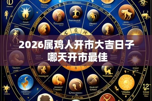 2026属鸡人开市大吉日子 哪天开市最佳