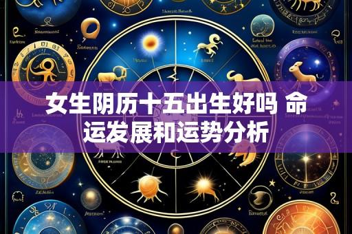 女生阴历十五出生好吗 命运发展和运势分析
