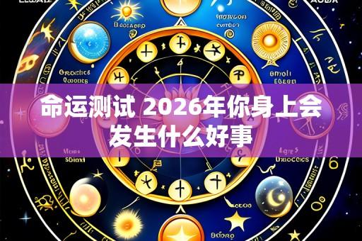 命运测试 2026年你身上会发生什么好事