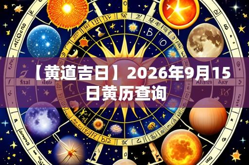 【黄道吉日】2026年9月15日黄历查询