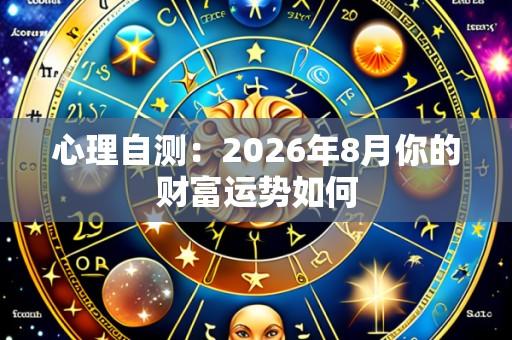 心理自测：2026年8月你的财富运势如何