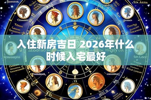 入住新房吉日 2026年什么时候入宅最好