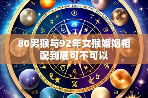 80男猴与92年女猴婚姻相配到底可不可以