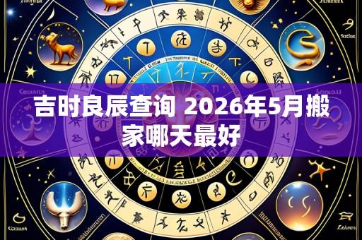 吉时良辰查询 2026年5月搬家哪天最好