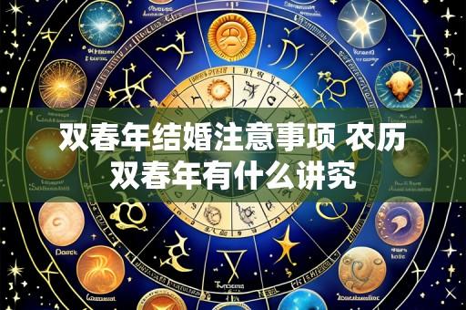 双春年结婚注意事项 农历双春年有什么讲究