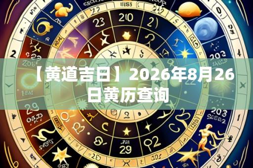 【黄道吉日】2026年8月26日黄历查询