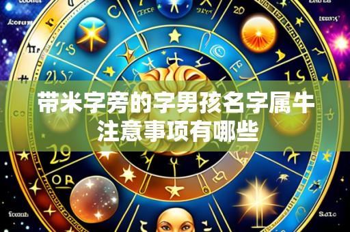 带米字旁的字男孩名字属牛 注意事项有哪些